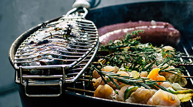 Poisson sur un grill