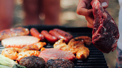 Veau sur un grill
