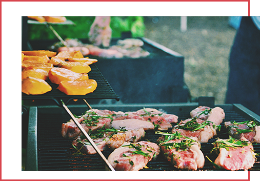Côtelettes de porc sur le gril