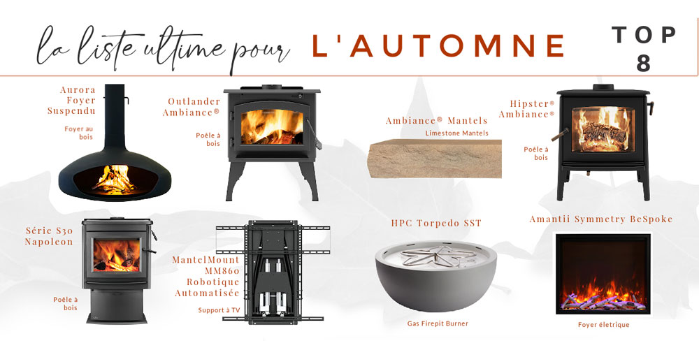 Top 8 des incontournables de l'automne pour les cheminées confortables